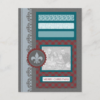 merry christmas (scrapbook) holiday postcard