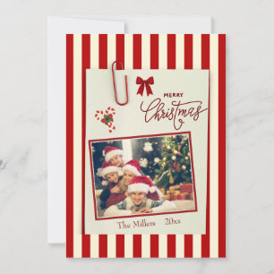 Merry Christmas Scrapbook Photo Cute holiday card