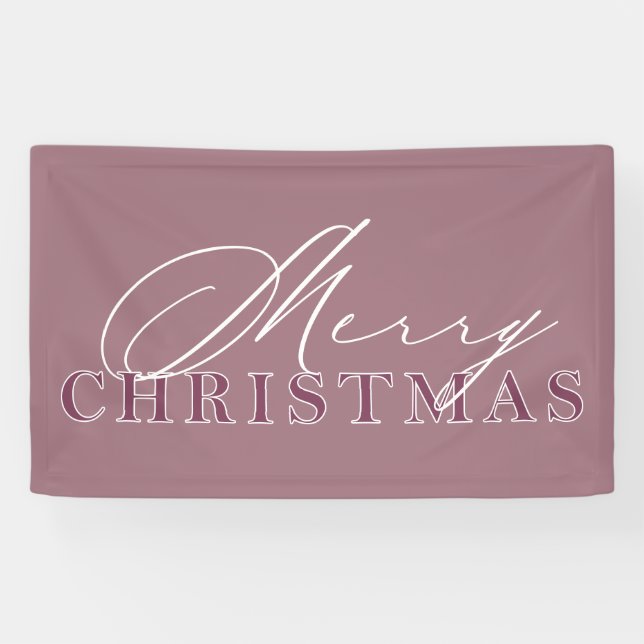 Merry Christmas script and serif combination Banner (Horizontal)