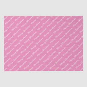 Merry Christmas Script Bright Pink Tissue Paper