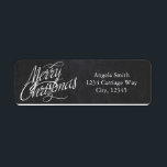 MERRY CHRISTMAS Script Chalkboard Address Labels<br><div class="desc">MERRY CHRISTMAS Script Chalkboard Address Labels</div>