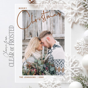 Merry Christmas Script Photo First Christmas Acrylic Invitations