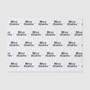 Merry Christmas - Script typography and stars Tissue Paper