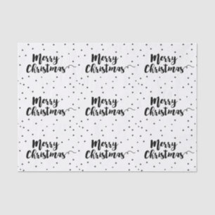 Merry Christmas - Script typography and stars Tissue Paper