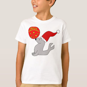 Merry Christmas Seal Kids T-Shirt