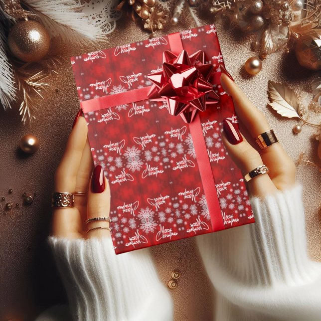 Merry Christmas seamless red WRAPPING PAPER (Creator Uploaded)