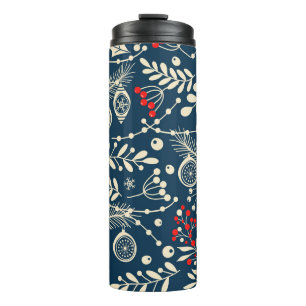 Merry Christmas: Seamless Winter Vintage Thermal Tumbler