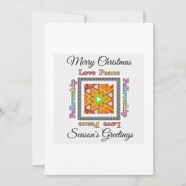 Merry Christmas Season's Greetings  Holiday Card (Front)