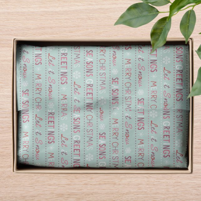 Merry Christmas Season's Greetings Let It Snow Tissue Paper (Creator Uploaded)