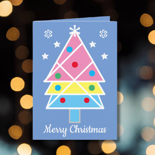 Merry Christmas Seasons Greetings Modern Cool Cute Holiday Card