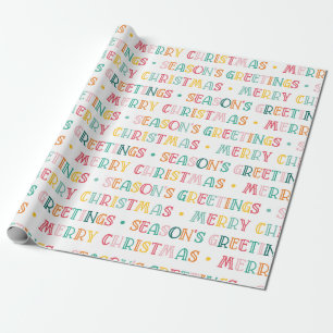 Merry Christmas & Season's Greetings Wrapping Paper