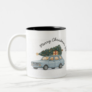 Merry Christmas Șefu’ Dacia 1300 Romanian Holiday Two-Tone Coffee Mug