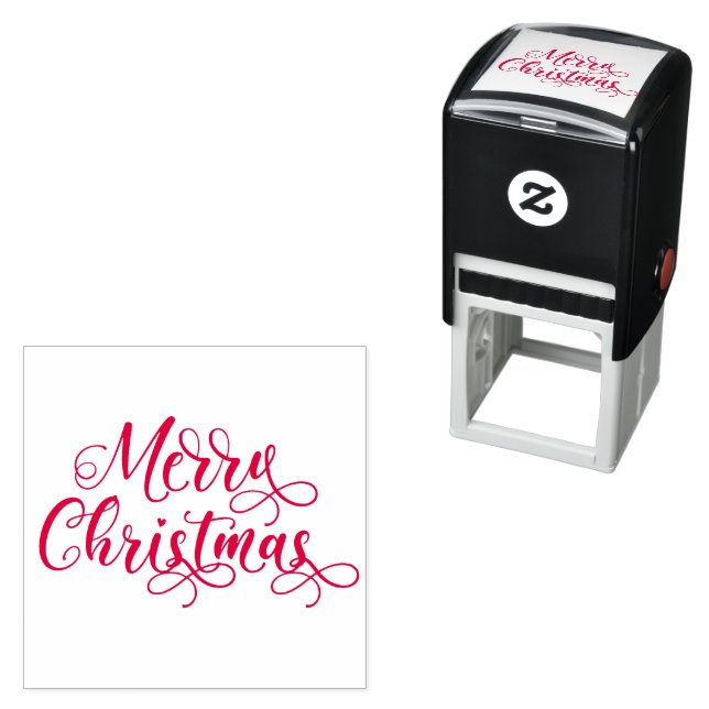 Merry Christmas Self Inking Rubber Stamp (In Situ)