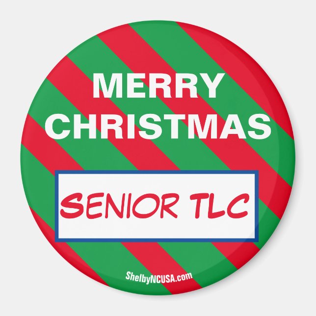 MERRY CHRISTMAS Senior TLC Magnet (Front)