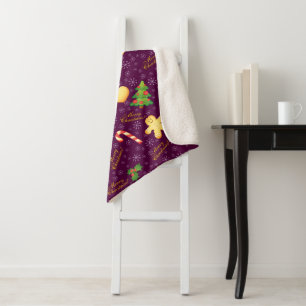 Merry Christmas Sherpa Blanket