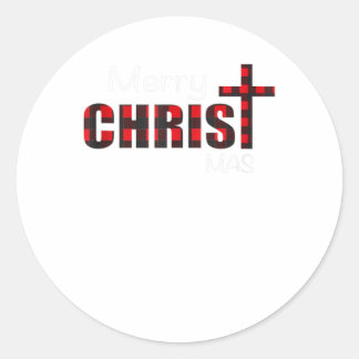 Merry Christmas Shirt Christians Gifts B Classic Round Sticker