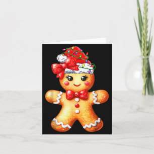 Merry Christmas Shirt Gingerbread Santa Pajamas Gi Card