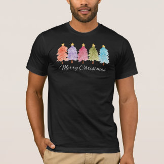 Merry Christmas Shirt Watercolor Trees | Cute Holi