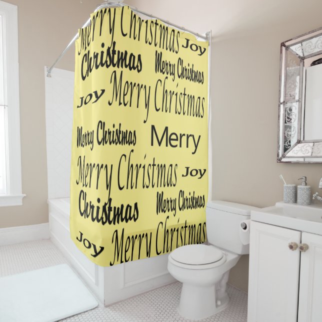 Merry Christmas Shower Curtain (In Situ)