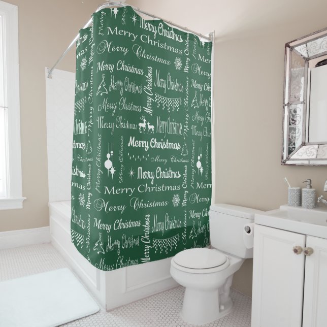 Merry Christmas Shower Curtain (In Situ)
