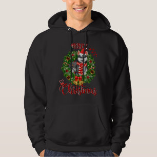 Merry Christmas Siberian Husky Dog Hoodie