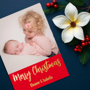 Merry Christmas Siblings Christmas Foil Holiday Card