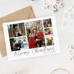 Merry Christmas Silver 6 Photo<br><div class="desc">Send your Christmas wishes in style with your Merry Christmas Silver 6 Photo Merry Christmas Card.</div>