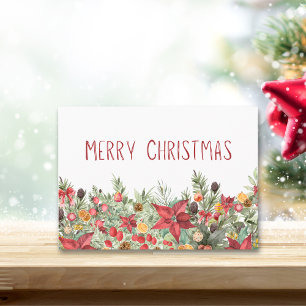 Merry Christmas Simple - Cosy Winter Greenery Holiday Card