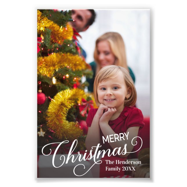 Merry Christmas Simple Custom Photo (Front)