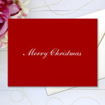 Merry Christmas Simple Elegant Script Text Postcard<br><div class="desc">Customise the text, and easily create your personalised Christmas postcard. You can TRANSFER this DESIGN on other Zazzle products and adjust it to fit most of the Zazzle items. Standard Studio designs are made in high-resolution vector graphics for a professional print. Thank you for choosing our designs and stopping by...</div>