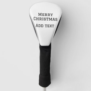 Merry Christmas simple minimal add name text moder Golf Head Cover