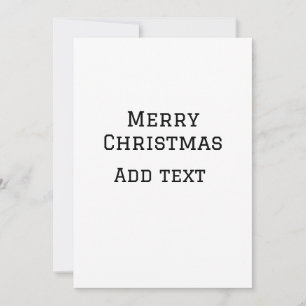 Merry Christmas simple minimal add name text moder Invitation