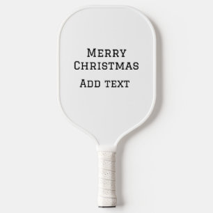Merry Christmas simple minimal add name text moder Pickleball Paddle