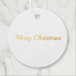 merry christmas simple minimal circle foilgift tag<br><div class="desc">DESIGN</div>
