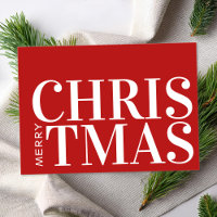 Merry Christmas Simple Modern Typography Business