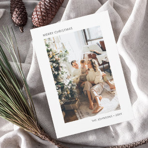 Merry Christmas Simple Photo Holiday Card