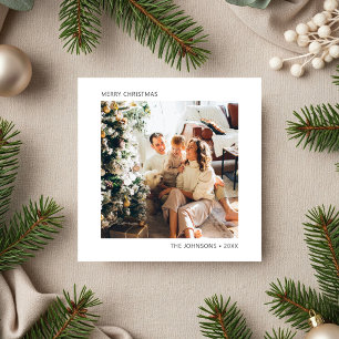 Merry Christmas Simple Photo Holiday Card