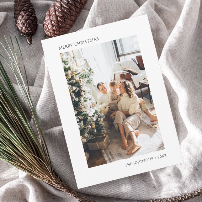 Merry Christmas Simple Photo Holiday Card (Creator Uploaded)