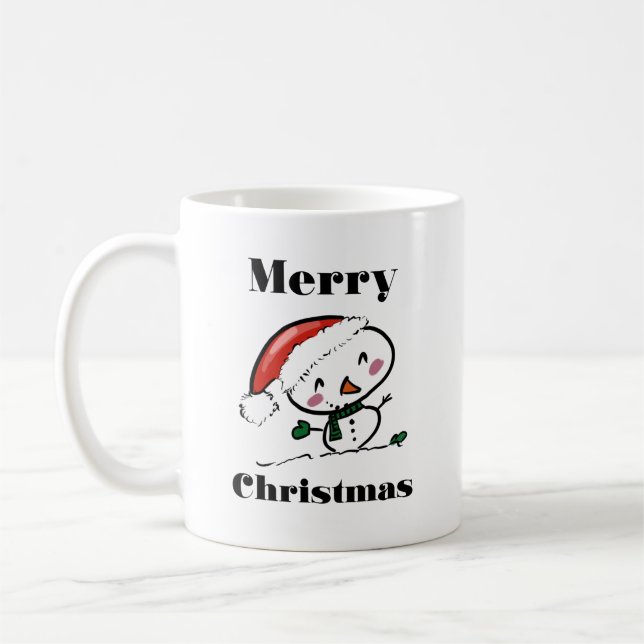 Merry Christmas Singing Bird Coffee Mug (Left)