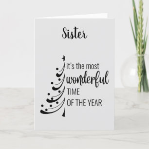 MERRY CHRISTMAS **SISTER*** WITH LOVE HOLIDAY CARD
