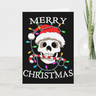 Merry Christmas Skull Skeleton Men Women  Card