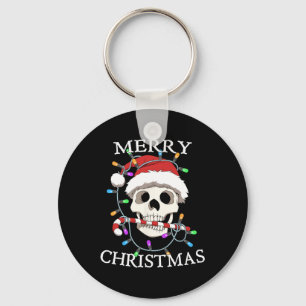 Merry Christmas Skull Skeleton Men Women  Key Ring