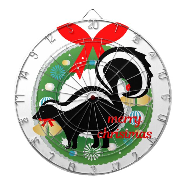 merry christmas skunk dartboard (Front)