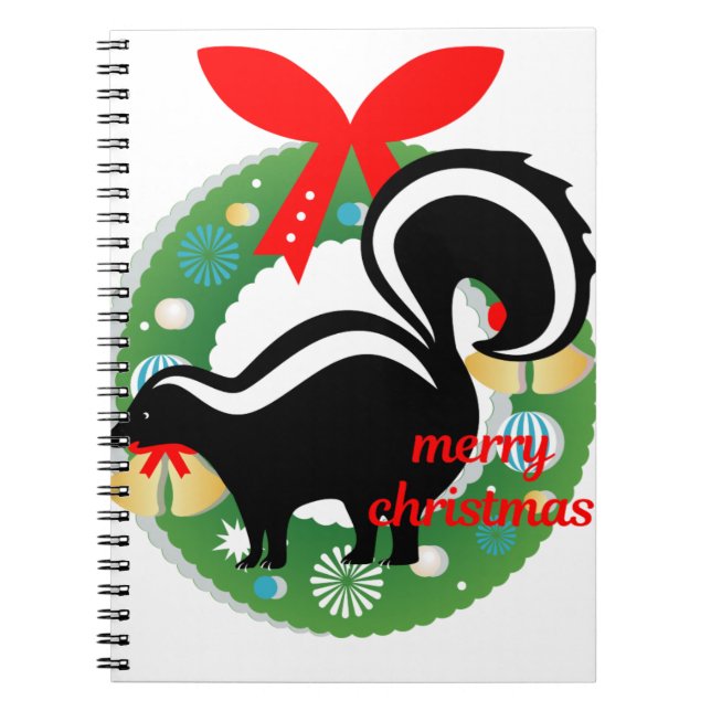 merry christmas skunk notebook (Front)