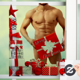 Merry Christmas SlipperyJoe red white silver gift
