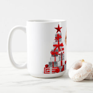Merry Christmas SlipperyJoe red white silver gift  Coffee Mug