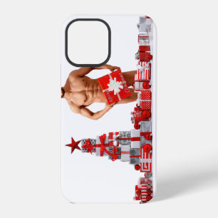 Merry Christmas SlipperyJoe red white silver gift iPhone 12 Pro Case
