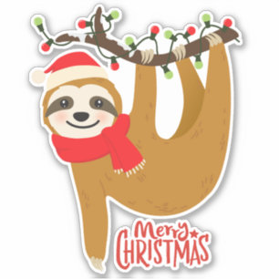 Merry Christmas Sloth   Holidays