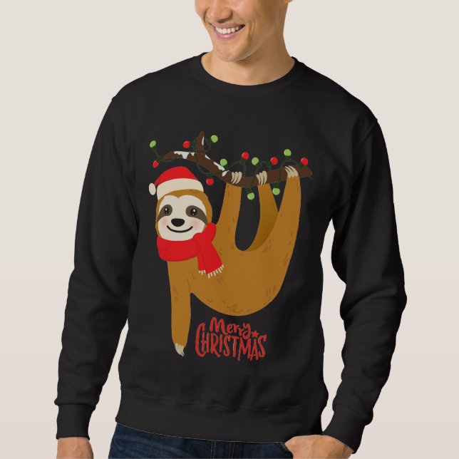 Merry Christmas Sloth | Holidays Sweatshirt (Front)