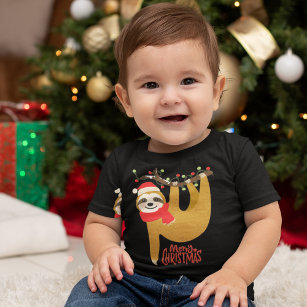 Merry Christmas Sloth   Holidays Toddler T-Shirt